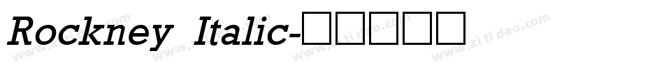 Rockney Italic字体转换